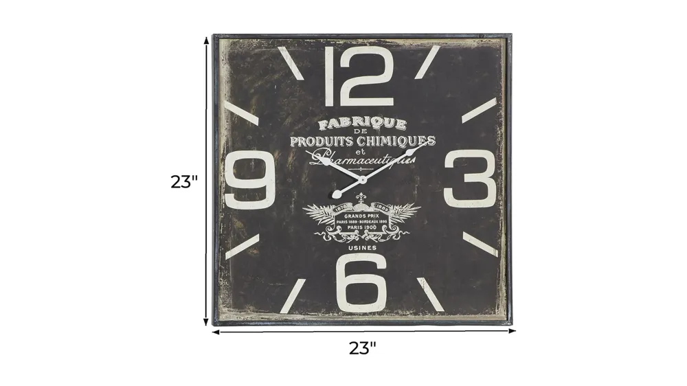 Ivy Collection Jardini Wall Clock Dimensions