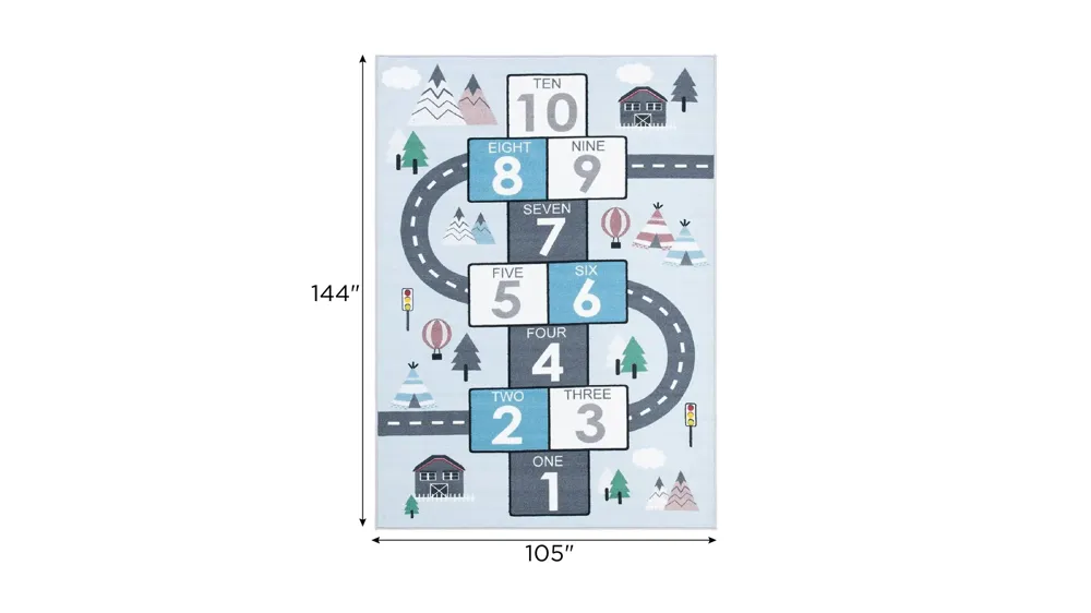 Elmira Kids' Playhouse Rug Dimensions