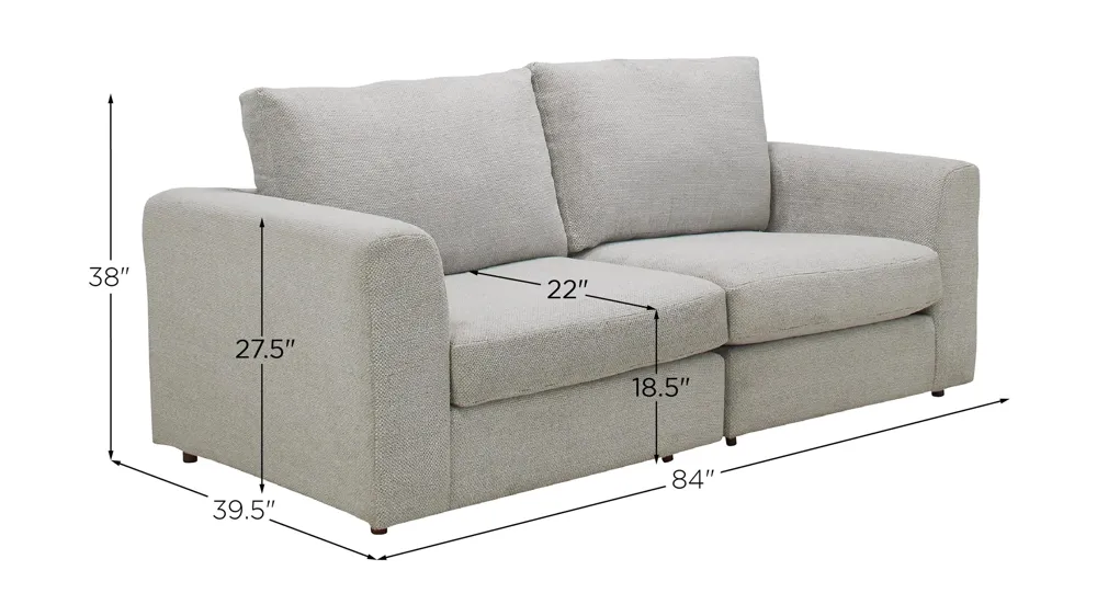 Cassio 2-pc. Loveseat Dimensions