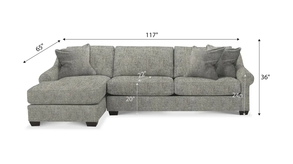 Thatcher 2-pc. Sectional Dimensions