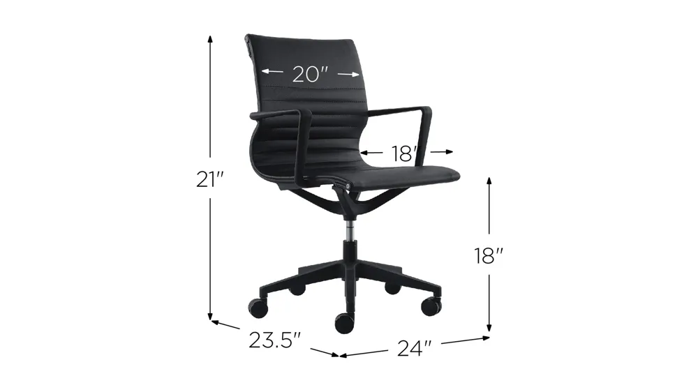 Kinetic Black Frame Office Chair Dimensions