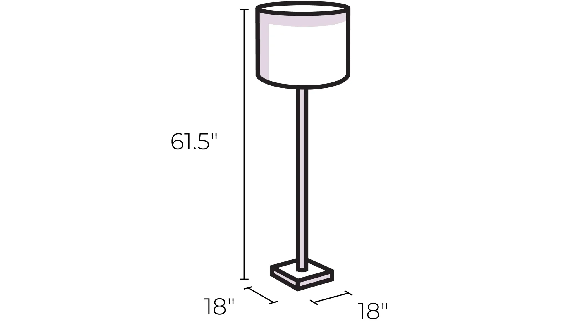 Adesso Kona Floor Lamp Black
