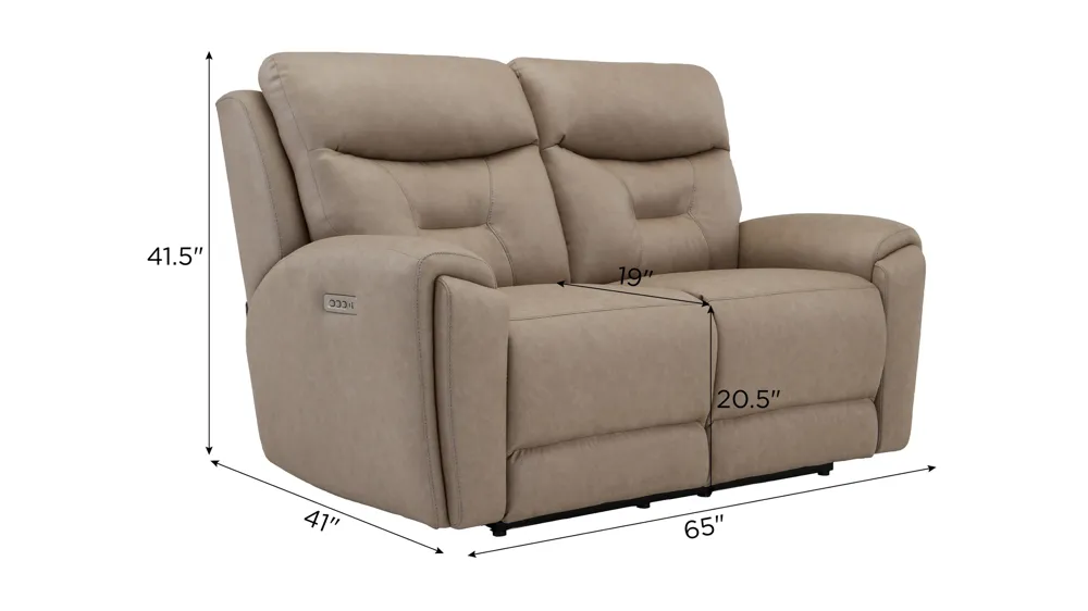 Bryson Zero Gravity Triple Power Loveseat Dimensions