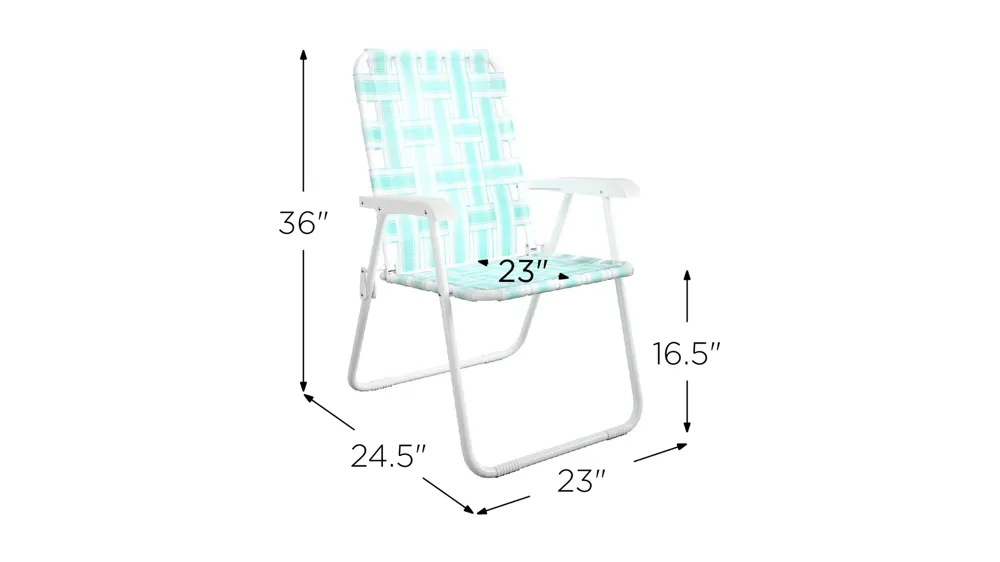 Novogratz Poolside Gossip Outdoor Priscilla Folding Chairs - Set of 2 Dimensions