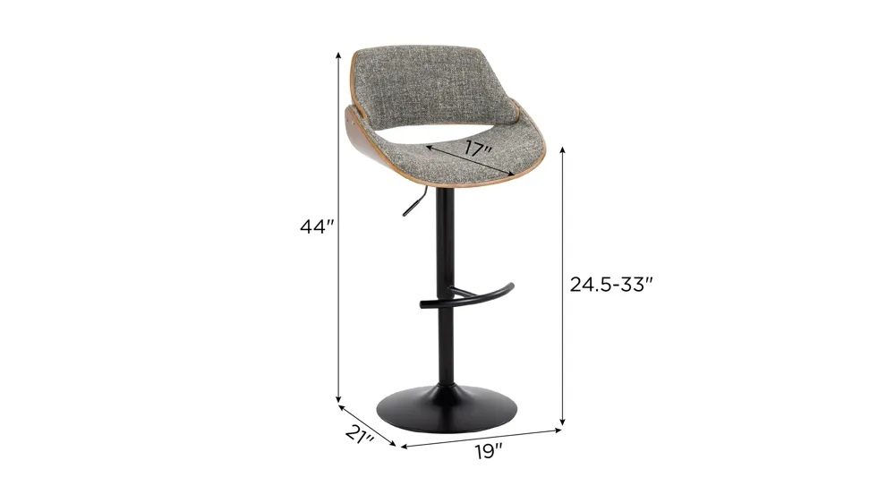 Fabrizzi Adjustable Barstool - Set of 2 Dimensions
