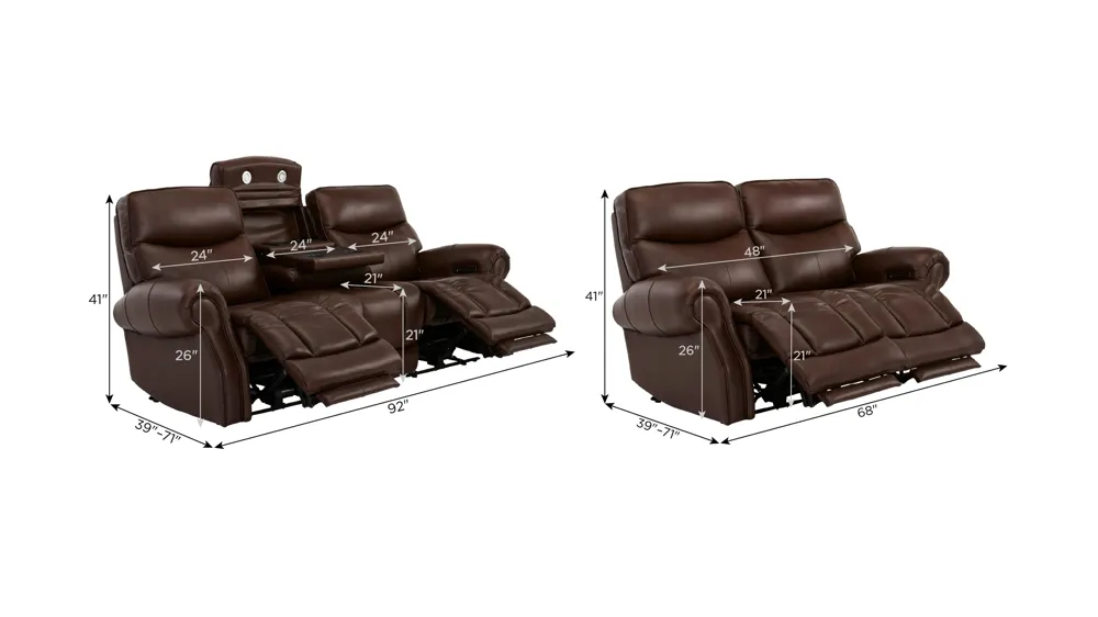 Brooks Living Room Set Dimensions