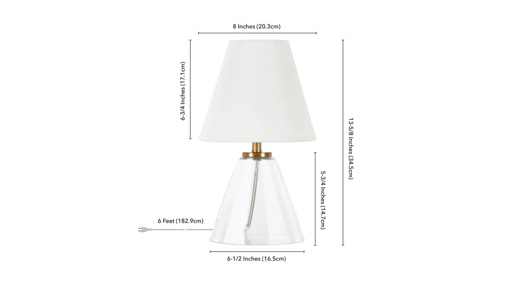 Jonas Mini Table Lamp Dimensions