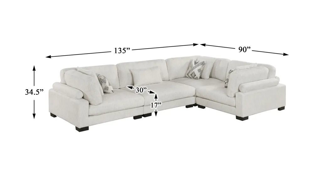 Howerton 4-pc. Modular Sectional Dimensions