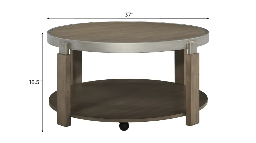 Sutton Coffee Table w/ Casters Dimensions