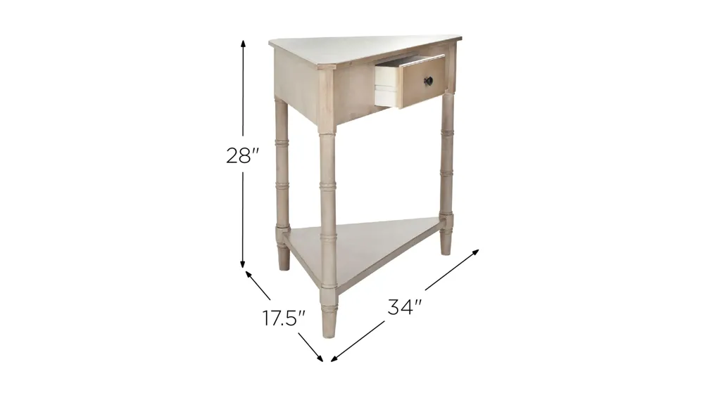 Rosalia Corner Console Table Dimensions