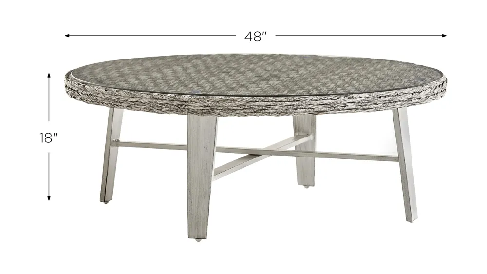 Grand Isle Round Outdoor Coffee Table Dimensions