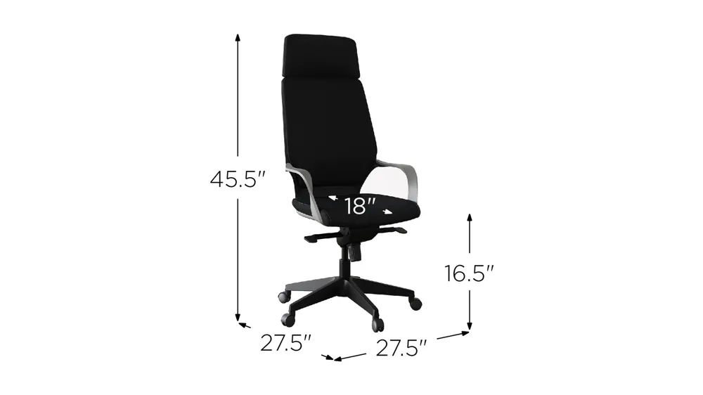 Tulsa Fabric High Back Chair Dimensions