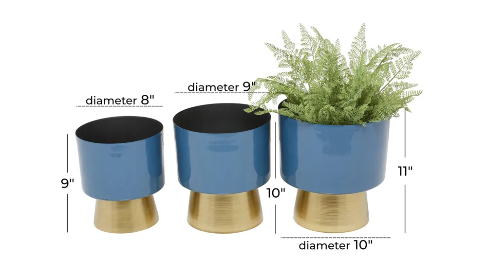 Ivy Collection Headmistress Planter Set of 3 Dimensions