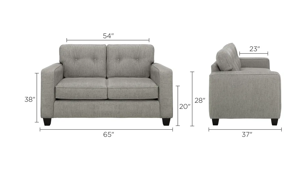 Longmont Loveseat Dimensions