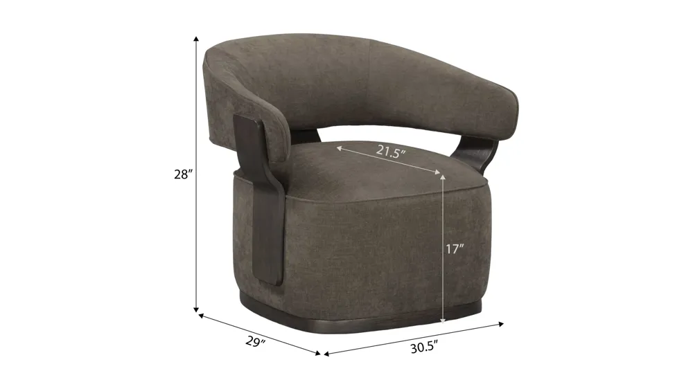 Madison Swivel Accent Chair Dimensions