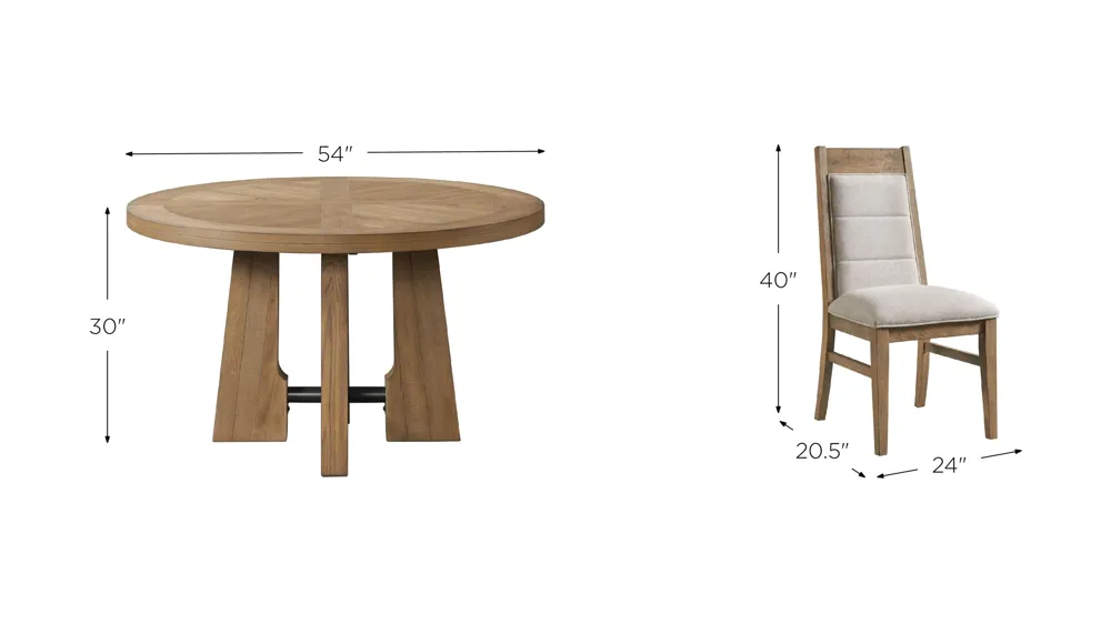 Landmark 5-Pc. Dining Set Dimensions