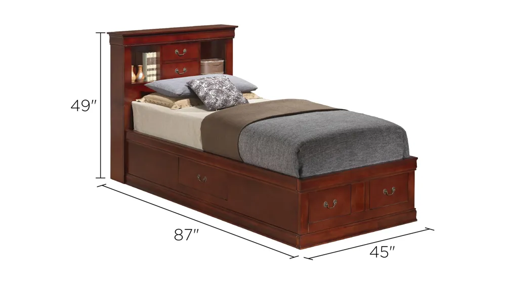 Rossie Captains Storage Bed Dimensions