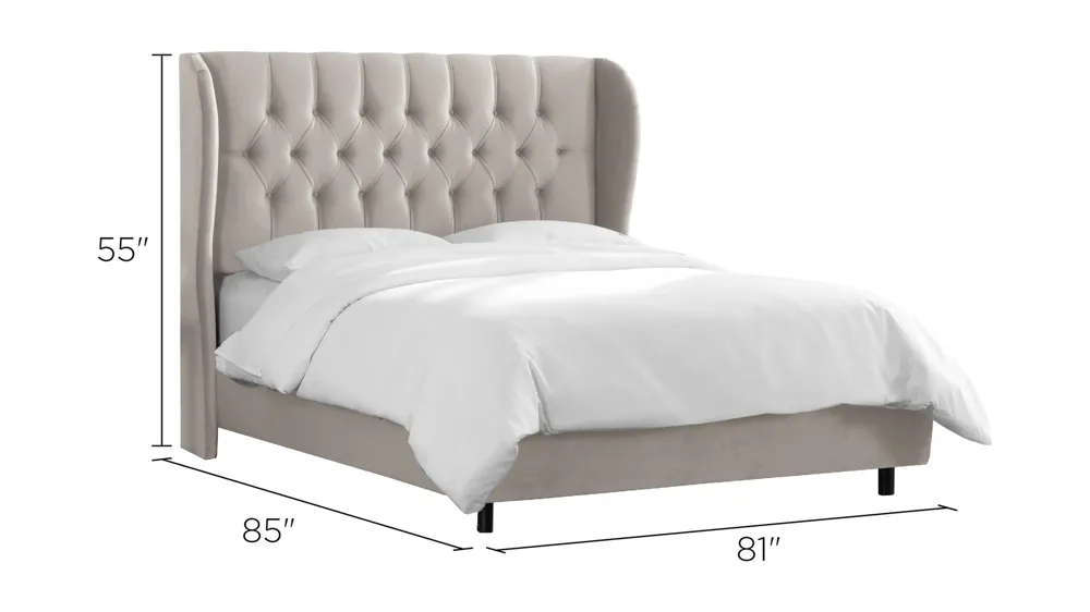 Thayer Wingback Bed Dimensions