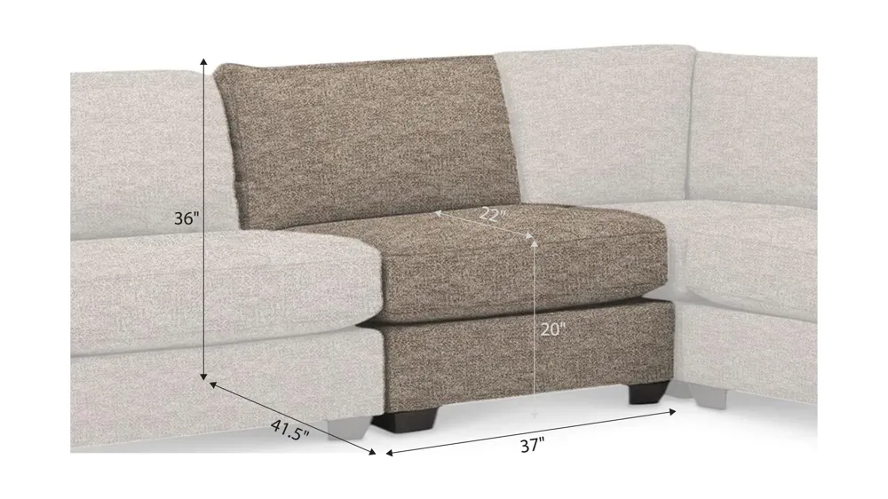 Thatcher Armless Chair Dimensions