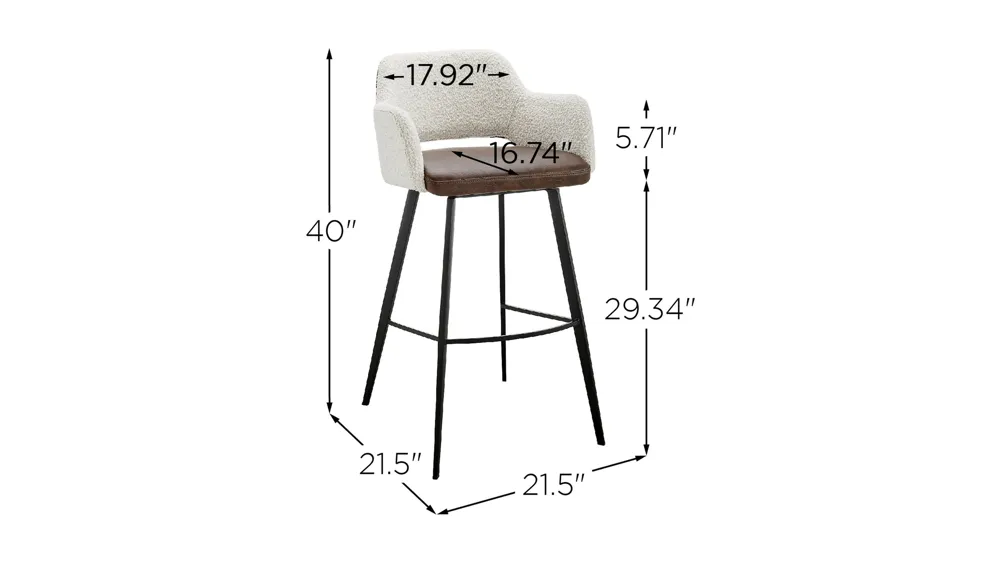 Desi Swivel Bar Stool Dimensions