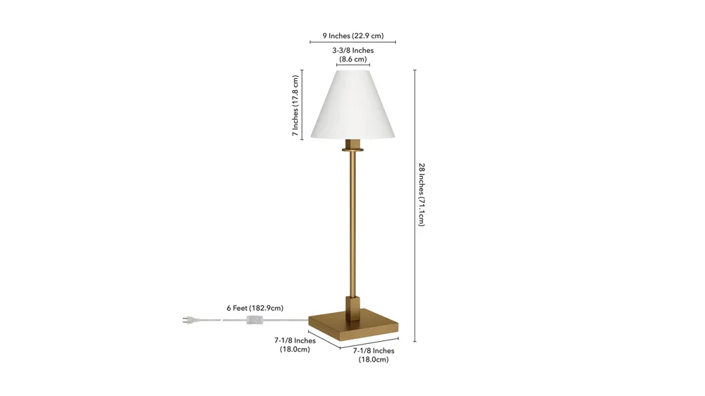 Clement Table Lamp Dimensions
