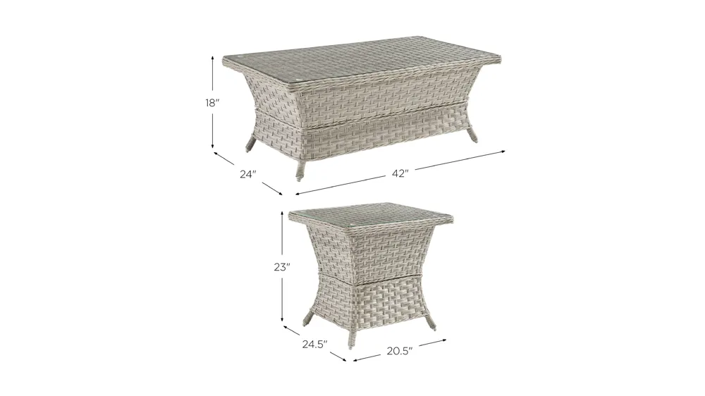 Mayfair 2-pc. Outdoor Table Set Dimensions