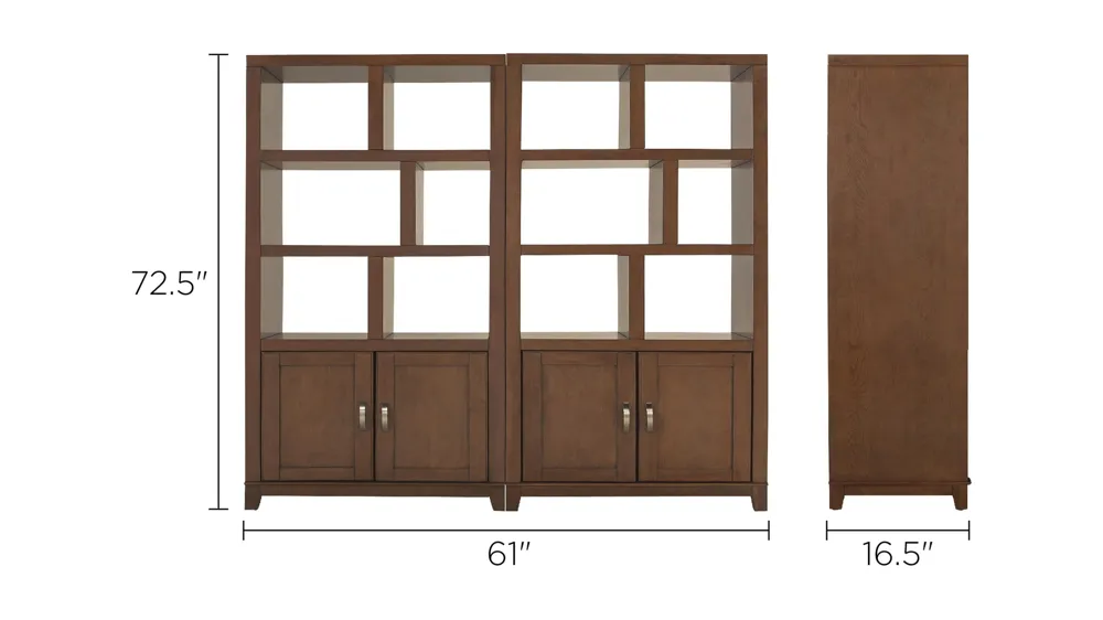 Granthom 2-pc. Wall Unit Dimensions