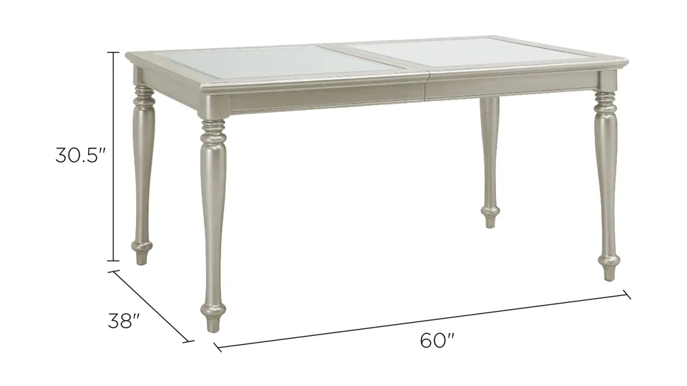 Tiffany Dining Table w/ Leaf Dimensions