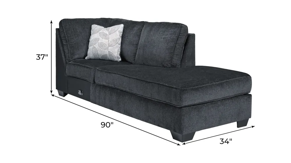 Adelson Chenille Right Arm Facing Chaise Dimensions