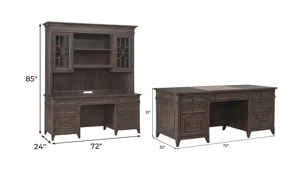 Paradise Valley 5 Piece Executive Set Dimensions