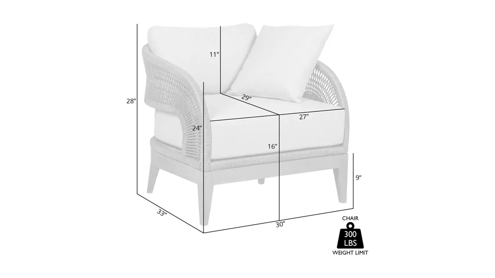 Orbit Outdoor Patio Chair Dimensions