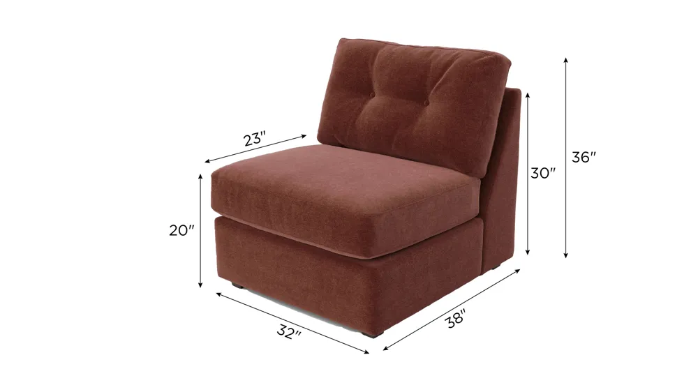ModularOne Armless Chair Dimensions