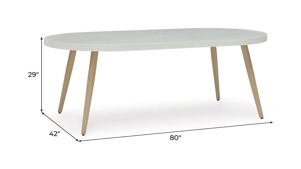 Seton Creek Outdoor Dining Table Dimensions