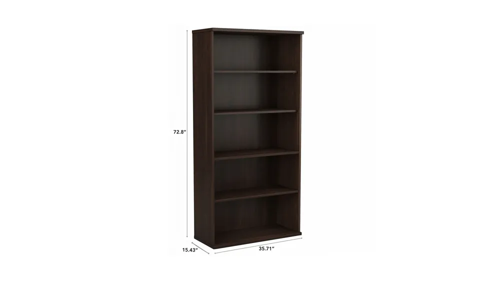 Steinbeck 5 Shelf Bookcase Dimensions