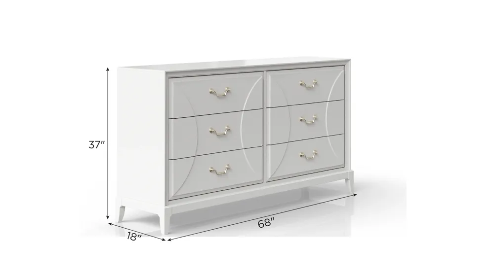 Renascence 6 Drawer Dresser Dimensions