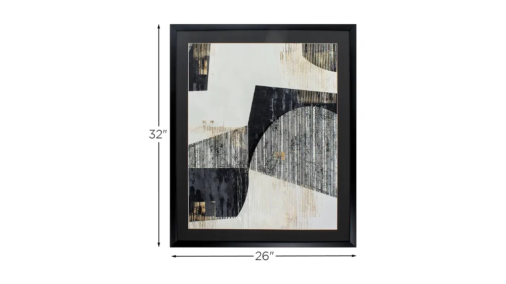 Black and Gold Lines I Wall Art Dimensions