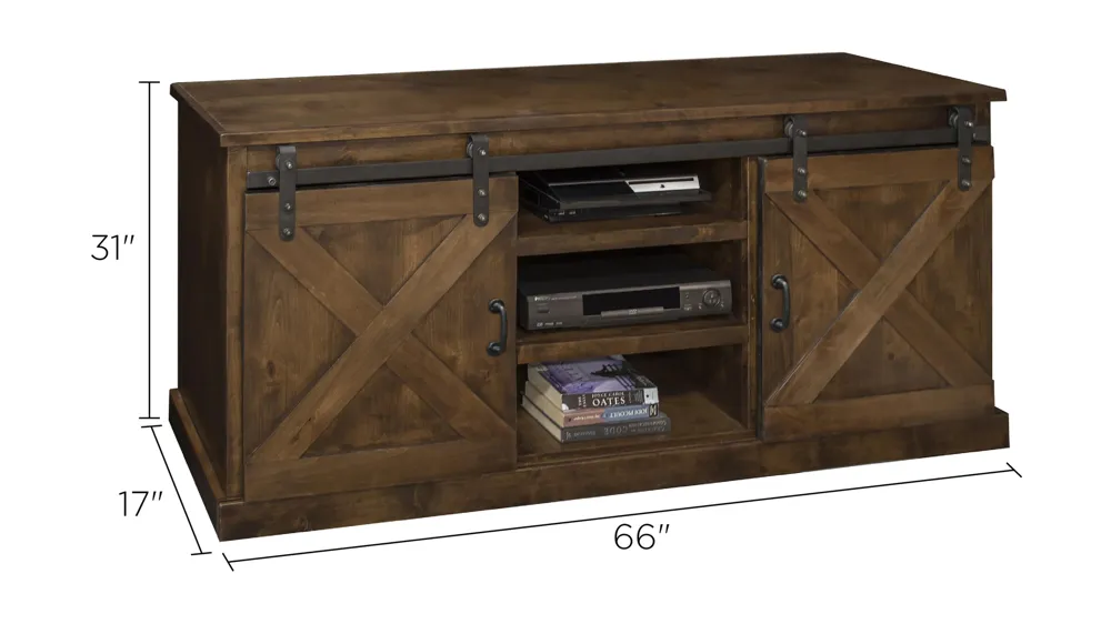 Farmhouse 66" TV Console Dimensions