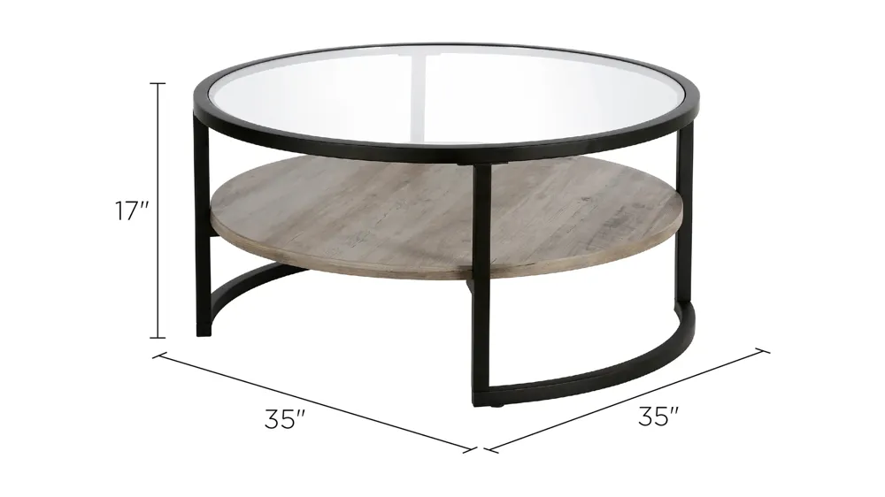 Quentin Round Coffee Table Dimensions