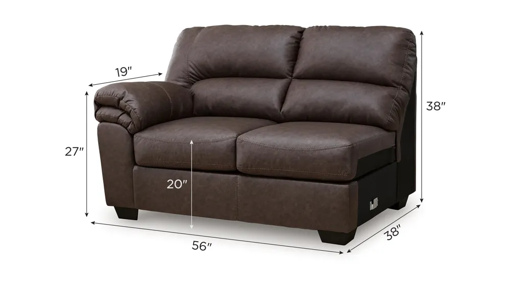 Livingstone Left Arm Facing Loveseat Dimensions