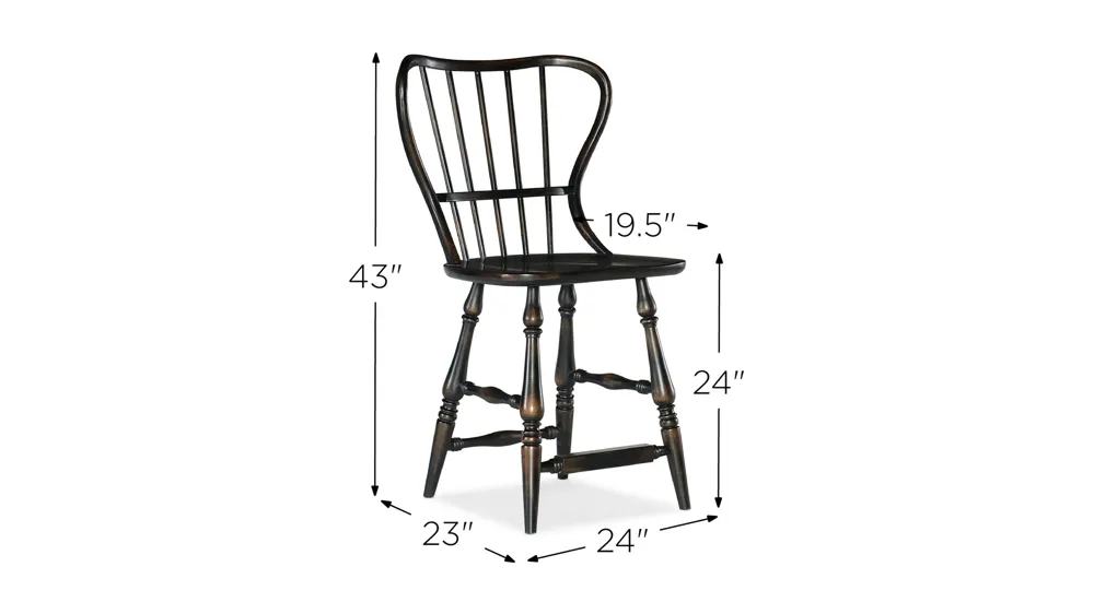 Ciao Bella Spindle Back Counter Stool Dimensions