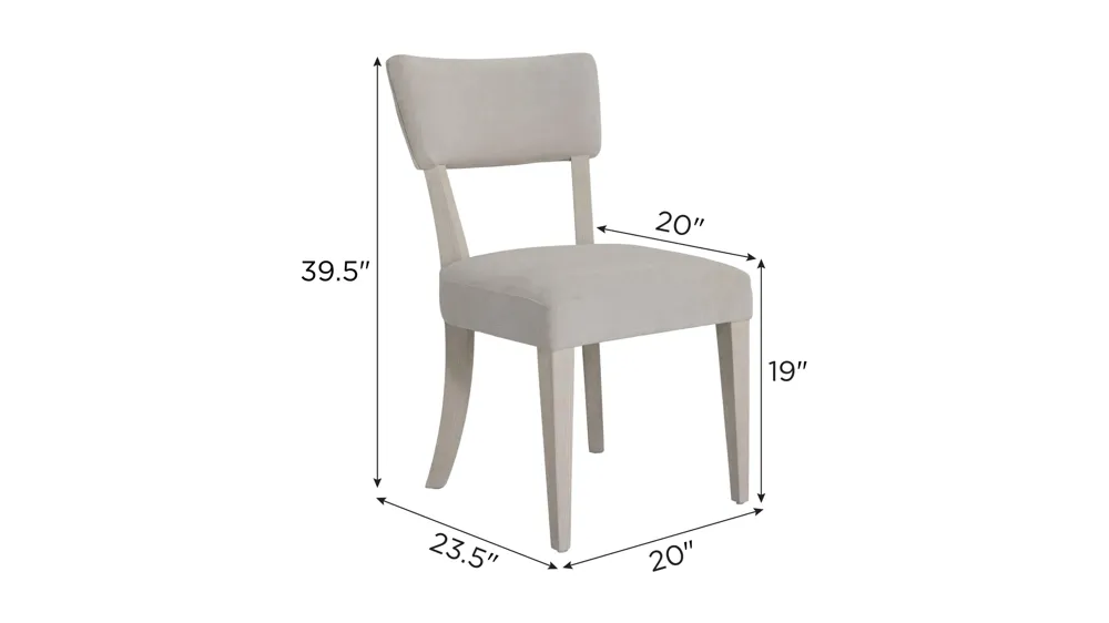 Vera Upholstered Side Chair Dimensions