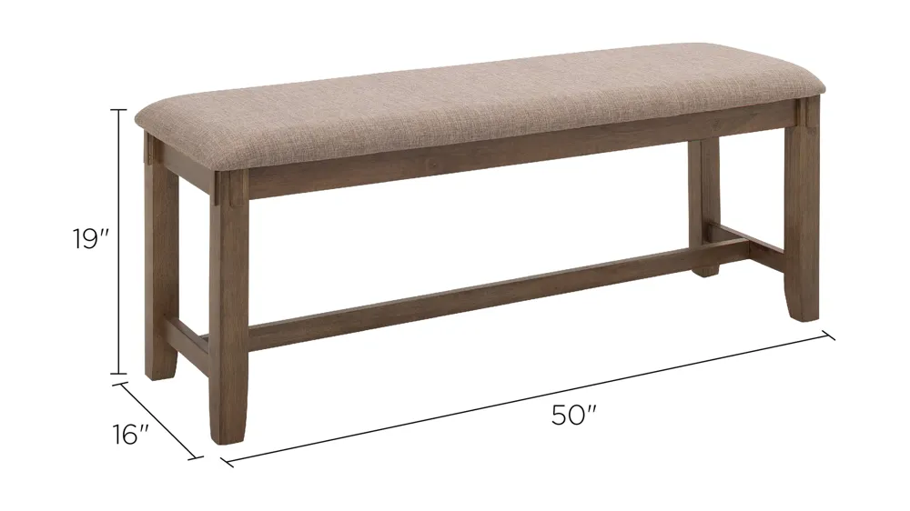 Cortez Dining Bench Dimensions