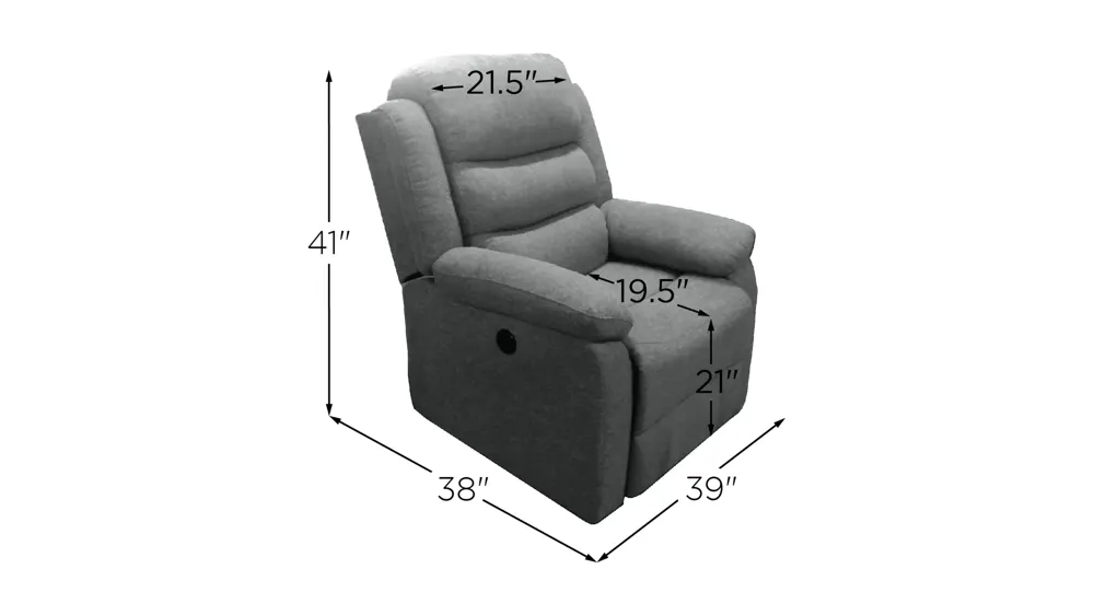 Cyrus Power Recliner Chair Dimensions