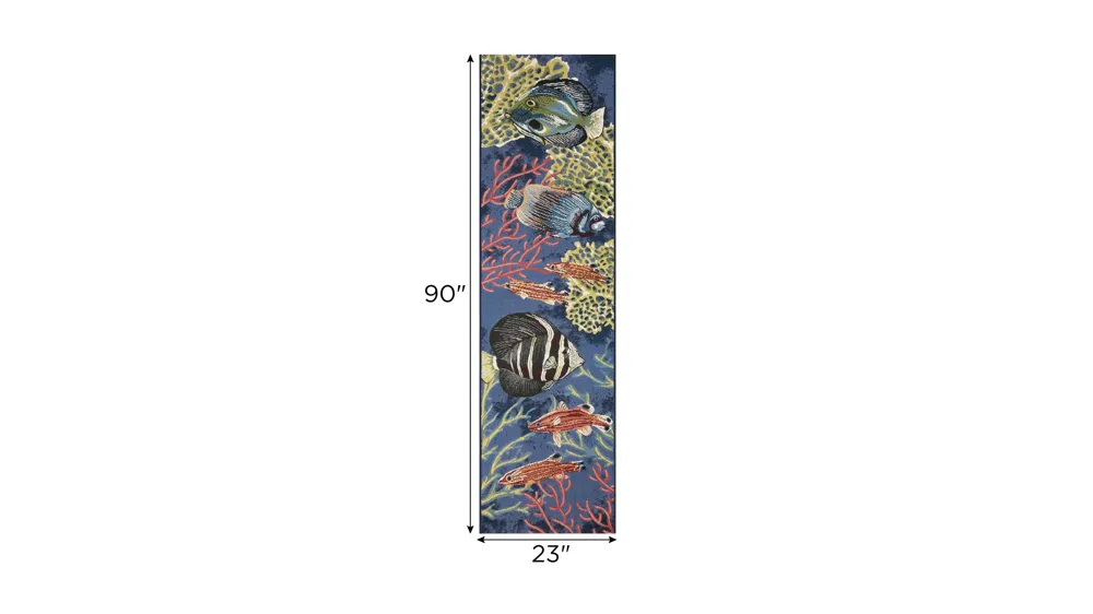 Marina Fish Indoor/Outdoor Area Rug Dimensions