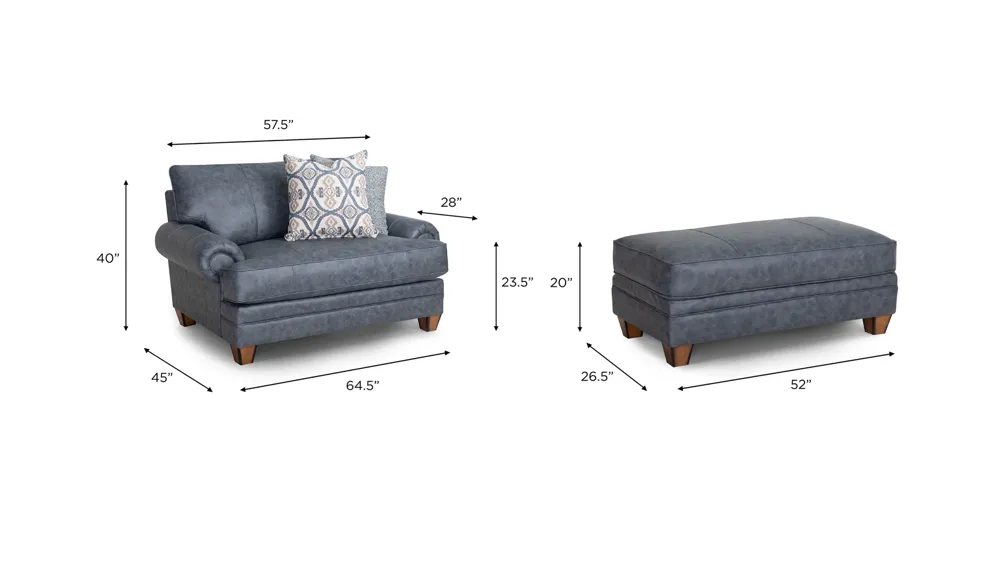 Boswell Living Room Set Dimensions