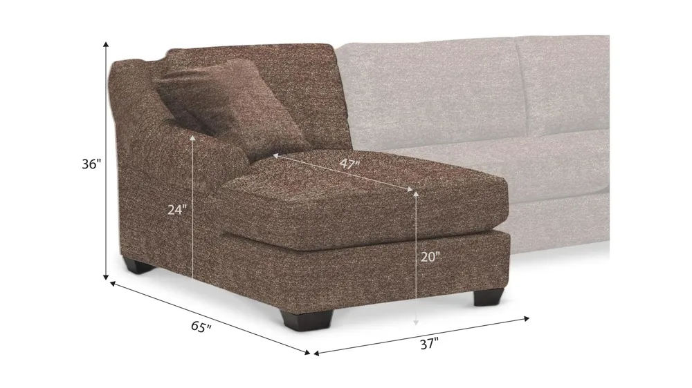 Thatcher Left Arm Facing Chaise Dimensions