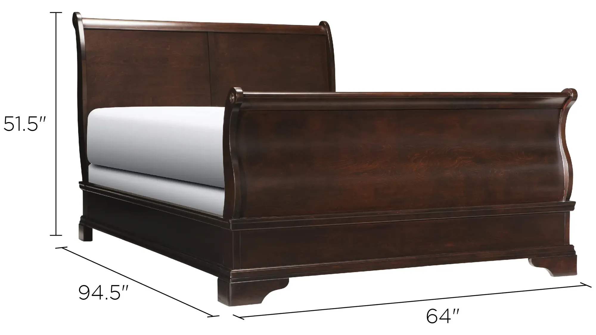 Charleston Sleigh Bed