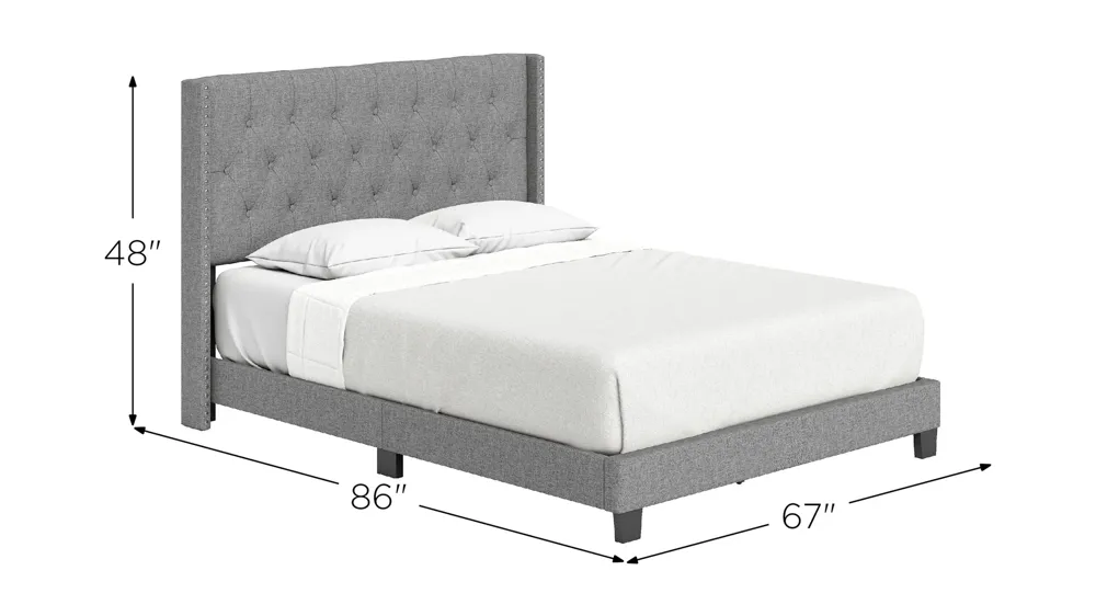 Madeira Fabric Platform Bed Dimensions
