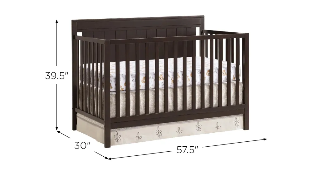 Lazio 4-in-1 Convertible Crib with Conversion Kit Dimensions