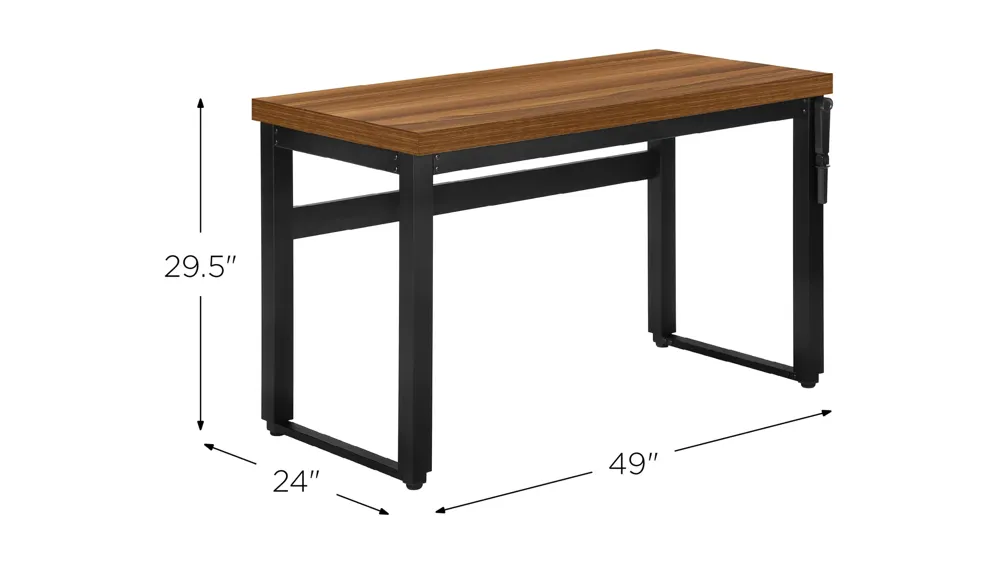 Cesar Adjustable-Height Standing Computer Desk Dimensions